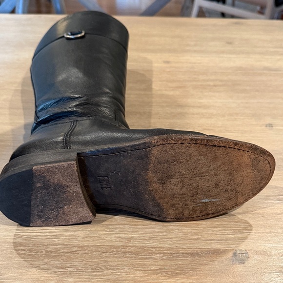 Frye Black Leather Knee-High Boots - Picture 10 of 11